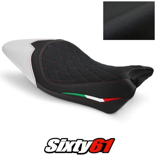 Ducati Monster 797 Seat Cover 2017 2018 2019 2020 White Luimoto Suede Carbon