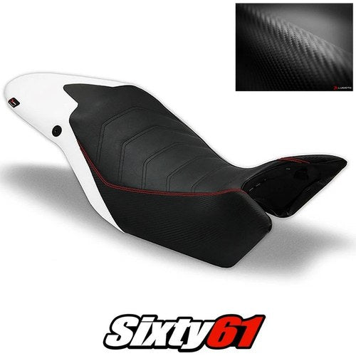 Triumph Speed Triple Seat Cover 2011-2013 2014 2015 White Red Luimoto Carbon