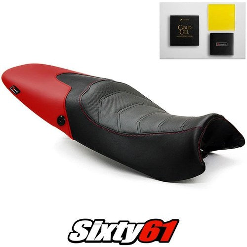 Triumph Speed Triple Seat Cover and Gel 2008 2009 2010 Red Luimoto Carbon