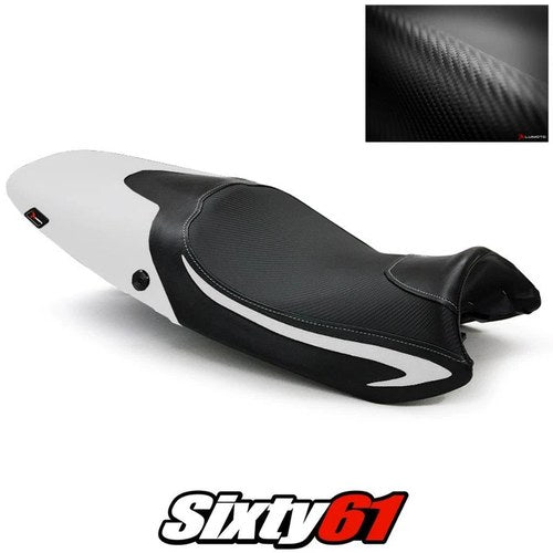Triumph Speed Triple Seat Cover 2008 2009 2010 Black White Luimoto Carbon