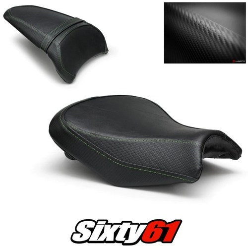 Kawasaki Ninja 650 Seat Covers 2017-2023 2024 2025 Black Green Luimoto Carbon