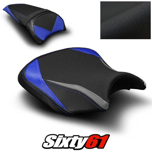 Kawasaki Ninja 650 Seat Covers 2017-2022 2023 2024 2025 Blue Luimoto Tec-Grip