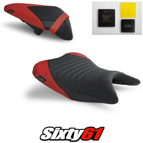 Kawasaki Ninja 400 Seat Covers and Gel 2018-2021 2022 2023 Red Luimoto Tec-Grip