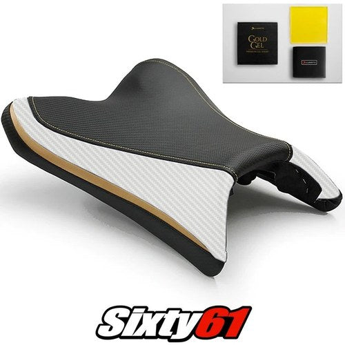 Yamaha FZ8 Fazer 8 Seat Cover and Gel 2010-2014 2015 2016 White Luimoto Carbon