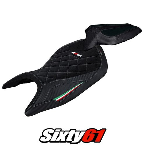 Aprilia RS 660 2021-2025 2026 Seat Cover Tappezzeria Velvet Black Diamond Stitch