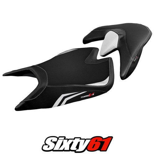 Aprilia Tuono V4 2021-2024 2025 2026 Seat Cover Tappezzeria Comfort White Black