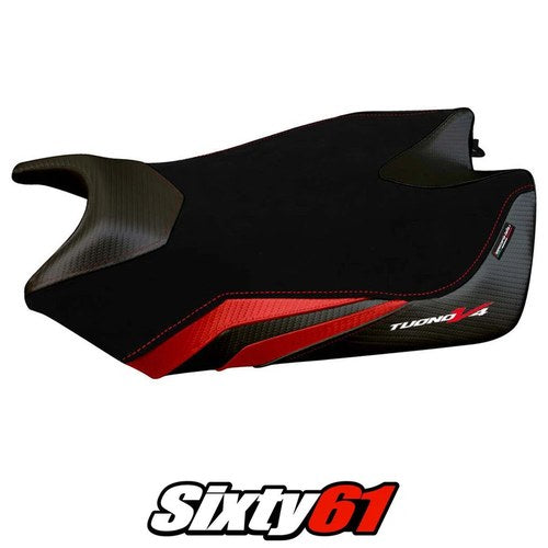 Aprilia Tuono V4 2011-2019 2020 Seat Cover Tappezzeria Velvet Red Black