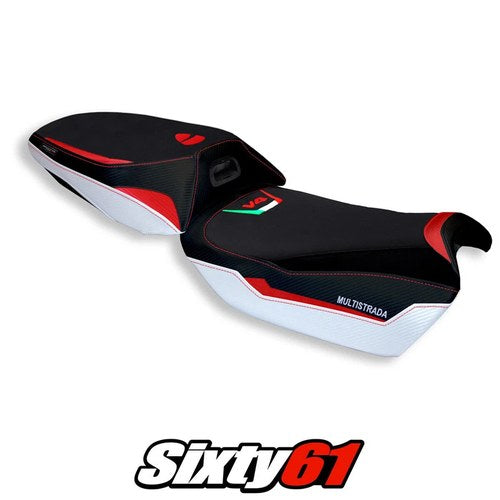 Ducati Multistrada V4 Seat Cover Tappezzeria 2021-2023 2024 2025 2026 White Red