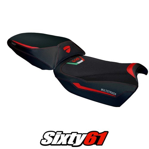 Ducati Multistrada V4 Rally Seat Cover Tappezzeria 2023 2024 2025 Red Black