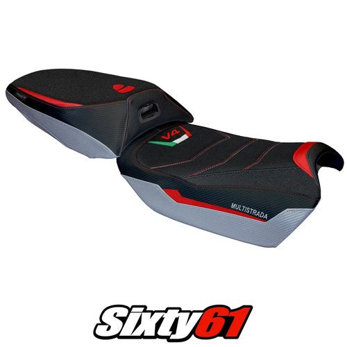 Ducati Multistrada V4 Rally Heat Seat Cover Tappezzeria 2025 Ultragrip Silver