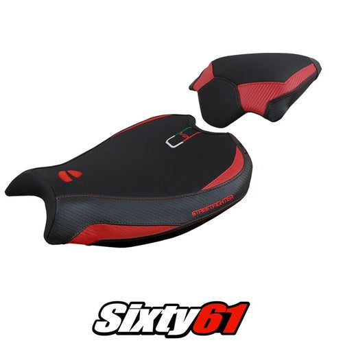 Ducati Streetfighter V2 Seat Cover Tappezzeria 2022 2023 2024 Red Black