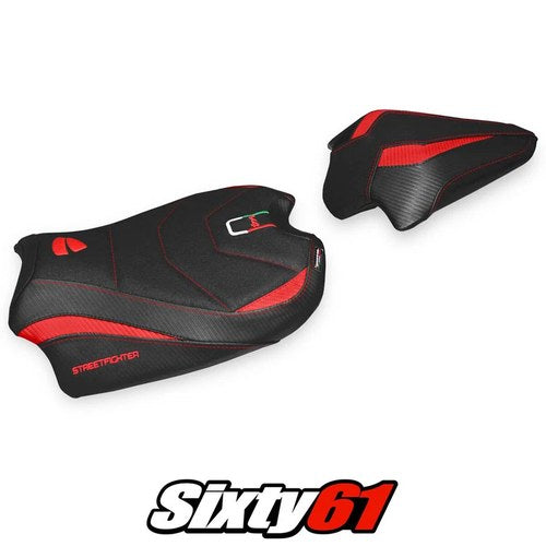 Ducati Streetfighter V4 Seat Cover Tappezzeria 2020-2024 Ultragrip Red Black
