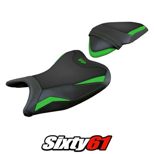 Kawasaki Ninja 400 2018-2020 2021 2022 2023 Seat Cover Tappezzeria Green Black