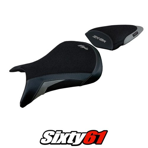 Kawasaki Ninja ZX6R 2005 2006 Seat Cover Tappezzeria Ultragrip Gray Black