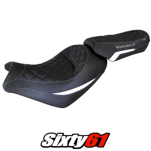 Kawasaki Vulcan 650 S 2014-2025 2026 Seat Cover Tappezzeria Comfort White Black