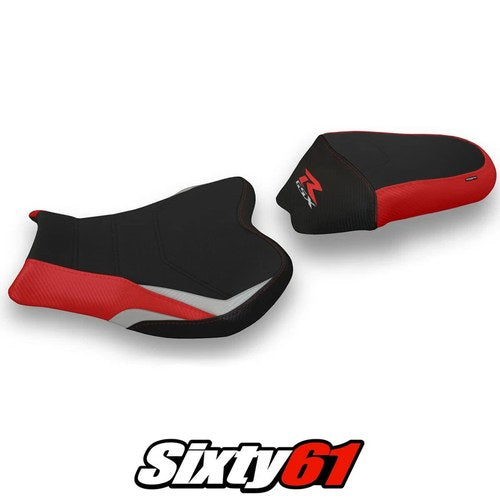 Suzuki Gsxr 1000 2009-2014 2015 2016 Seat Cover Tappezzeria Comfort Red Silver