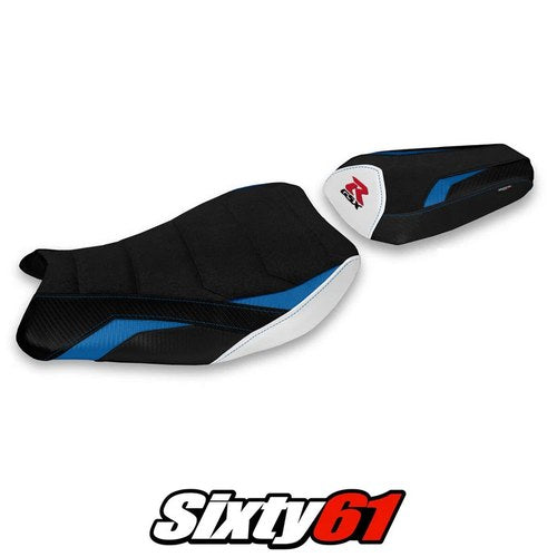 Suzuki Gsxr 1000 2017-2021 2022 2023 Seat Cover Tappezzeria Ultragrip Blue White