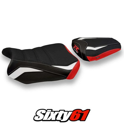 Suzuki Gsxr 600 750 2011-2025 2026 Seat Cover Tappezzeria Ultragrip White Red
