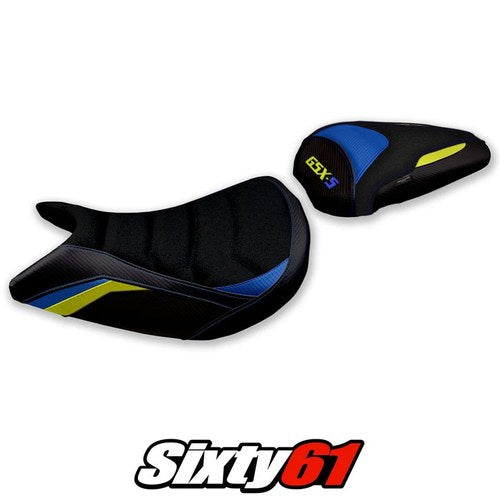 Suzuki Gsxs 1000 2015-2018 2019 2020 Seat Cover Tappezzeria Ultragrip Blue Yellw