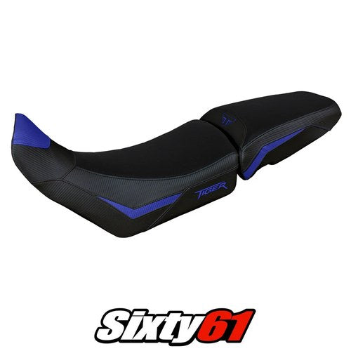 Triumph Tiger 900 2020 2021 2022 2023 Seat Cover Tappezzeria Blue Black