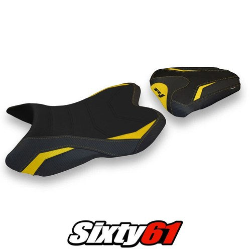 Yamaha Yzf R1 2007 2008 Seat Cover Tappezzeria Yellow Black 07 08
