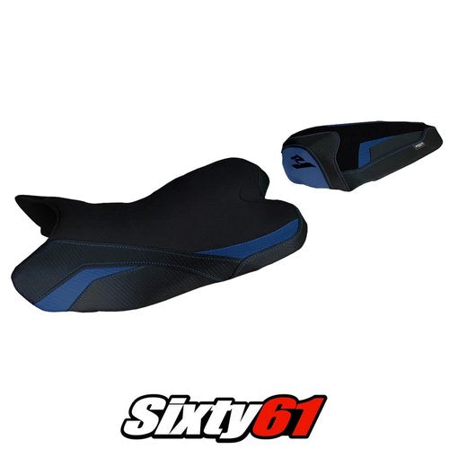 Yamaha Yzf R1 2009 2010 2011 2012 2013 2014 Seat Cover Tappezzeria Blue Black