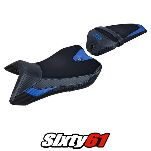 Yamaha Yzf R125 2016 2017 2018 Seat Cover Tappezzeria Comfort Blue Black