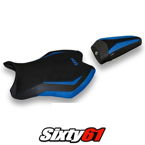 Yamaha Yzf R6 2017-2021 2022 2023 2024 2025 Seat Cover Tappezzeria Blue Black
