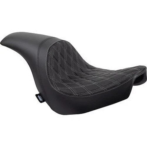 Drag Specialties 0802-1518 Double Diamond Stitch Predator Seat FLSB/FXLR 18-23