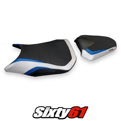 Honda CB500F 2016-2020 2021 2022 2023 Seat Cover Tappezzeria Comfort White Blue