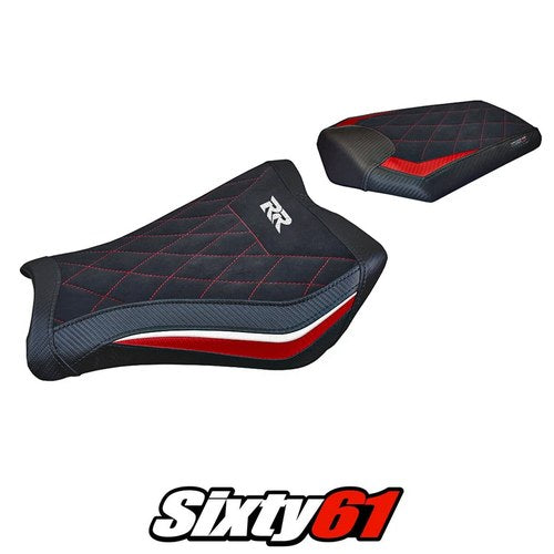 Honda CBR1000RR 2008-2015 2016 Seat Cover Tappezzeria Comfort Red White Diamnd