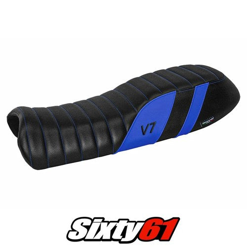 Moto Guzzi V7 2011-2016 2017 2018 2019 2020 Seat Cover Tappezzeria Comfort Blue