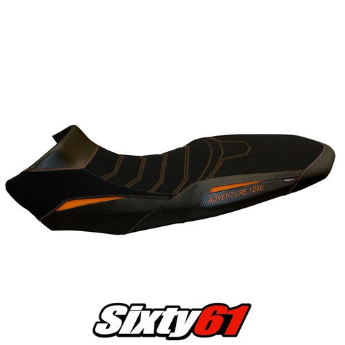 KTM 1090 Adventure R 2017 2018 2019 Seat Cover Tappezzeria Comfort Black Orange