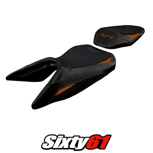 KTM 125 Duke 2017-2021 2022 2023 2024 2025 Seat Cover Tappezzeria Orange Black