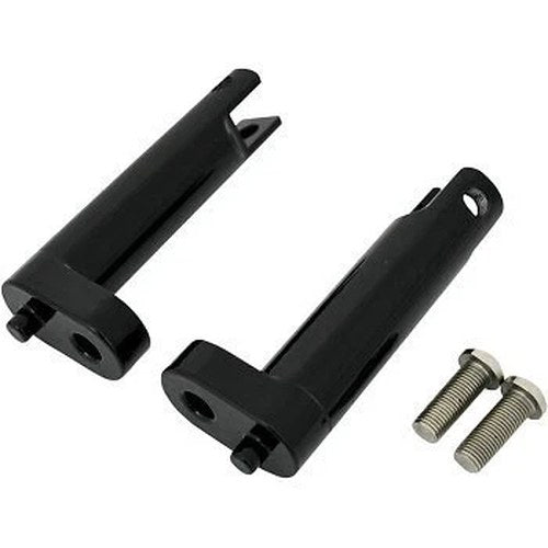 Drag Specialties 1620-1057 Black Passenger Footpeg Mounts Harley Touring 93-21