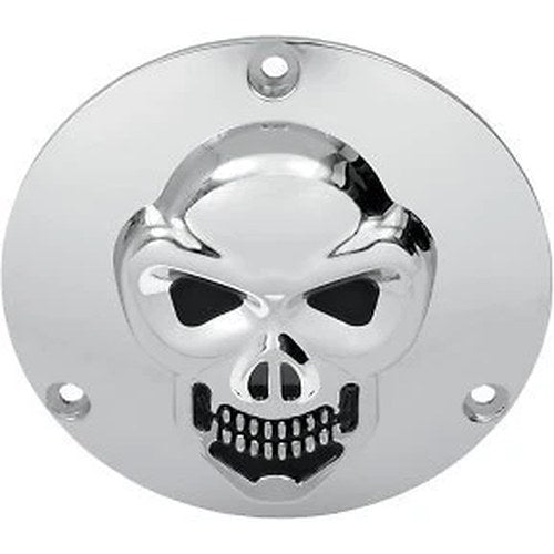 Drag Specialties 1902-0062 Chrome 3-D Skull Derby Cover for 70-98 Big Twin