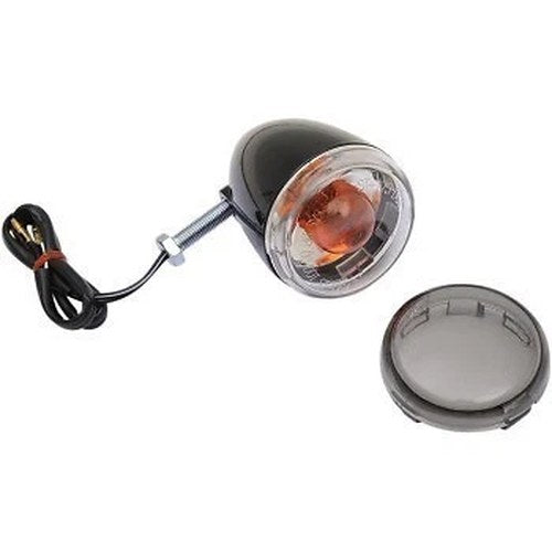 Drag Specialties 2020-1430 Gloss Black Universal Turn Signal w/ Smoke Lens