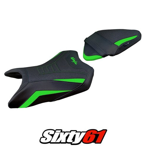 Kawasaki Ninja 500 2024 2025 2026 Seat Cover Tappezzeria Ultragrip Green Black