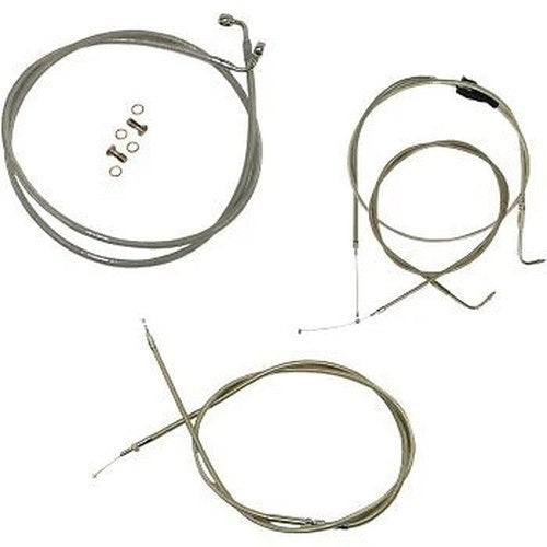 LA Choppers LA-8005KT-19 Stainless Braided Handlebar Cable/Brake Line Kit