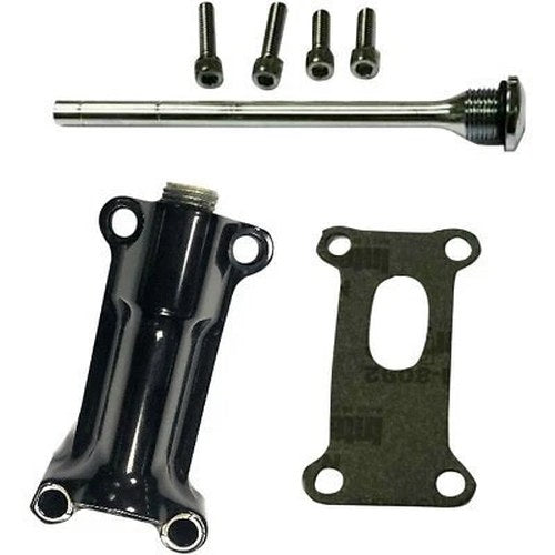 Drag Specialties Black Engine Oil Spout Kit Harley 93-98 FLHT/FLHR/FLTR