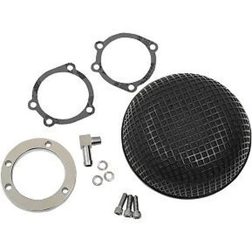 Drag Specialties 1010-1609 Black Bob Retro-Style Air Cleaner for CV/Delphi