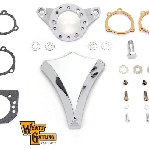 V-Twin 34-1849 Chrome Wyatt Gatling Air Cleaner Assembly