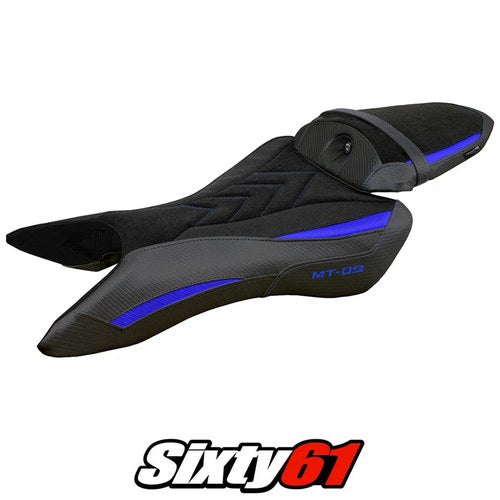 Yamaha MT-09 2024 2025 Seat Cover Tappezzeria Ultragrip Suede Blue Black