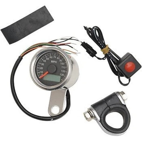 Drag Specialties 2210-0172 Black Programmable Mini Electronic Speedometer