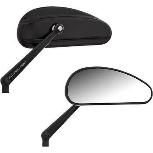 Arlen Ness 510-026 Black Downdraft Forged Pair of Mirrors for Harley
