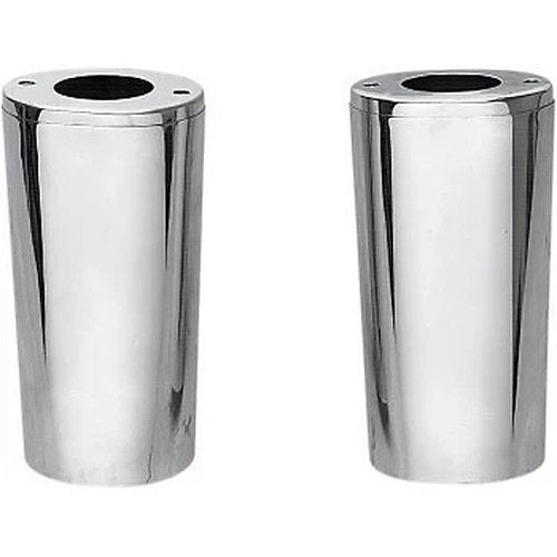 Drag Specialties 0411-0013 Chrome +4" Extended Fork Slider Covers (10.5")