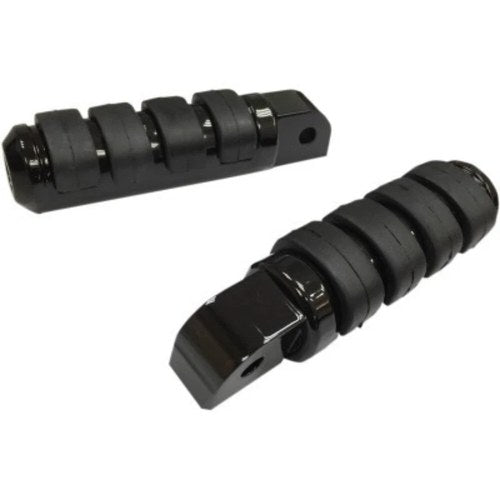 Drag Specialties 1620-1848 Black Soft-Ride Passenger Foot Pegs M8 Softail 18-23