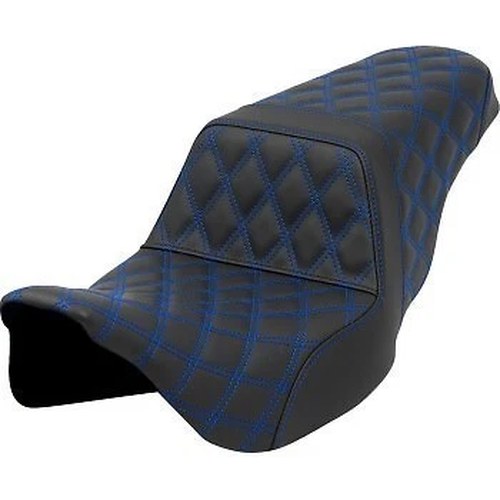 Saddlemen 808-07B-17501 Step-Up Seat Blue Lattice Stitch for 08-23 Touring