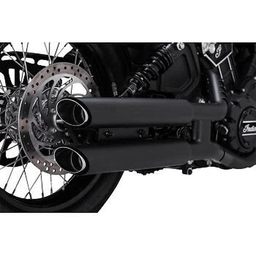 Vance & Hines 48323 Black Twin Slash 3" Slip-On Mufflers for Indian Scout 15-22