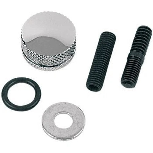 Drag Specialties DS-902134 Seat Mounting Knob- Chrome - Knurled